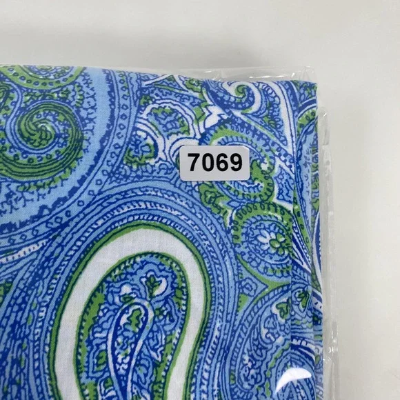 Talbots Shirt Womens 14W Blue Green Paisley Wrinkle Resistant Blouse Cotton - Picture 10 of 11